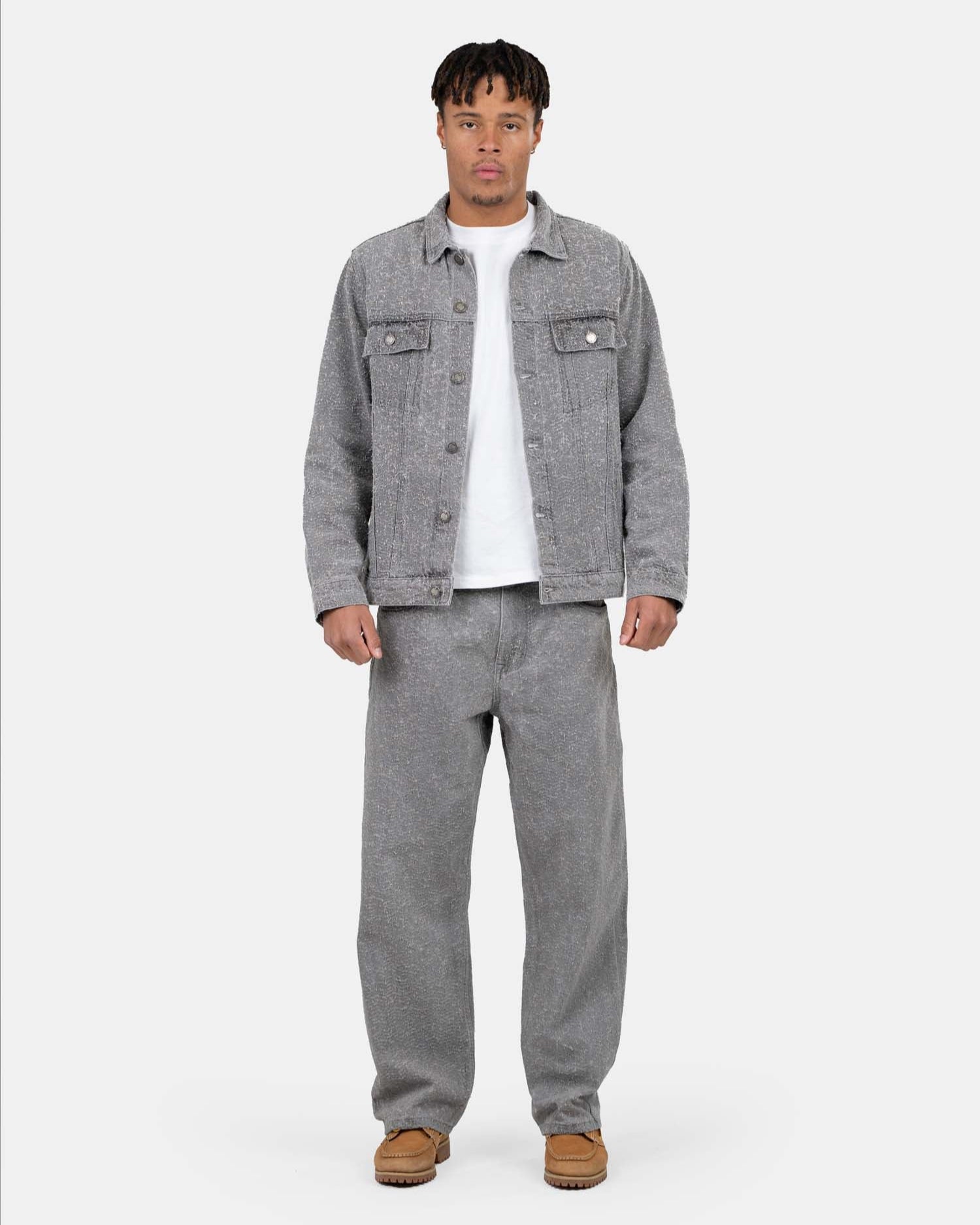 Textured Denim Jacket Grey | Skagen - clothing.dk
